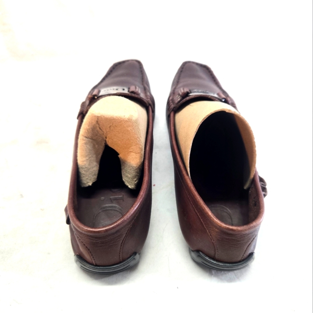 Christian Dior Women's Size 38 Brown Leather Loafers Shoes - Picture 4 of 10